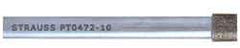 Strauss - 0.591" Head Diam x 0.394" Head Thickness CBN Grinding Pin - 1/4" Shank Diam x 3-1/2" Shank Length, (170 Mesh Grit) - Americas Industrial Supply