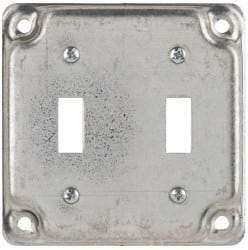 Cooper Crouse-Hinds - Electrical Outlet Box Steel Square Surface Cover - Americas Industrial Supply