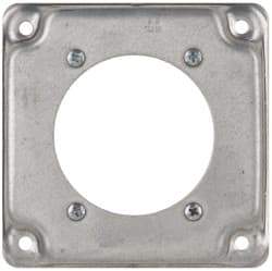 Cooper Crouse-Hinds - Electrical Outlet Box Steel Square Surface Cover - Americas Industrial Supply