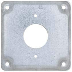 Cooper Crouse-Hinds - Electrical Outlet Box Steel Square Surface Cover - Americas Industrial Supply