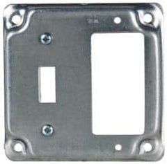 Cooper Crouse-Hinds - Electrical Outlet Box Steel Square Surface Cover - Americas Industrial Supply