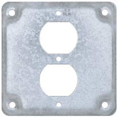 Cooper Crouse-Hinds - Electrical Outlet Box Steel Square Surface Cover - Americas Industrial Supply