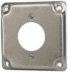 Cooper Crouse-Hinds - Electrical Outlet Box Steel Square Surface Cover - Americas Industrial Supply