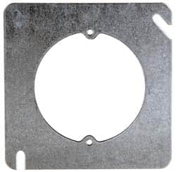 Cooper Crouse-Hinds - Electrical Outlet Box Steel Square Cover - Americas Industrial Supply