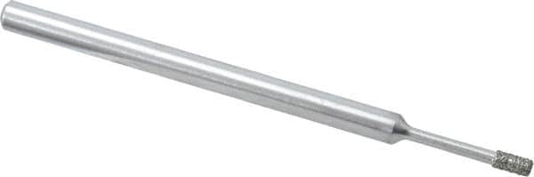 Strauss - 1/8" Head Thickness Diamond (Abrasive) Grinding Pin - 1/8" Shank Diam x 2" Shank Length, Medium Grade, 80 Grit - Americas Industrial Supply