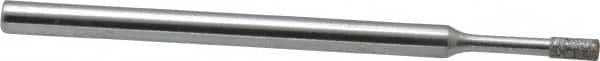 Strauss - 0.157" Head Thickness Diamond (Abrasive) Grinding Pin - 1/8" Shank Diam x 2" Shank Length, Fine Grade, 120 Grit - Americas Industrial Supply