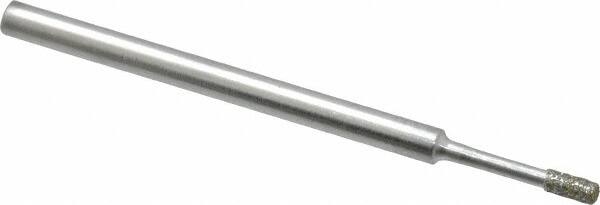 Strauss - 0.157" Head Thickness Diamond (Abrasive) Grinding Pin - 1/8" Shank Diam x 2" Shank Length, Medium Grade, 80 Grit - Americas Industrial Supply