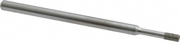Strauss - 0.157" Head Thickness Diamond (Abrasive) Grinding Pin - 1/8" Shank Diam x 2" Shank Length, (170 Mesh Grit) - Americas Industrial Supply