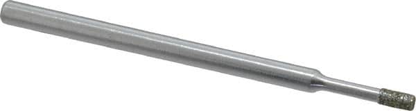 Strauss - 0.157" Head Thickness Diamond (Abrasive) Grinding Pin - 1/8" Shank Diam x 2" Shank Length, Medium Grade, 80 Grit - Americas Industrial Supply