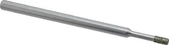 Strauss - 0.157" Head Thickness Diamond (Abrasive) Grinding Pin - 1/8" Shank Diam x 2" Shank Length, Medium Grade, 80 Grit - Americas Industrial Supply