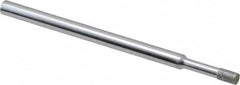 Strauss - 0.157" Head Thickness Diamond (Abrasive) Grinding Pin - 1/8" Shank Diam x 2" Shank Length, (170 Mesh Grit) - Americas Industrial Supply