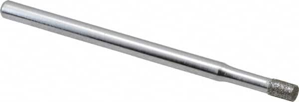 Strauss - 0.11" Head Diam x 0.157" Head Thickness Diamond (Abrasive) Grinding Pin - 1/8" Shank Diam x 2" Shank Length, Fine Grade, 120 Grit - Americas Industrial Supply