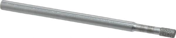 Strauss - 0.11" Head Diam x 0.157" Head Thickness Diamond (Abrasive) Grinding Pin - 1/8" Shank Diam x 2" Shank Length, Medium Grade, 80 Grit - Americas Industrial Supply
