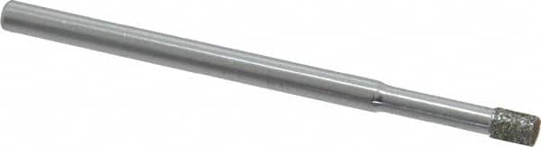 Strauss - 1/8" Head Diam x 0.157" Head Thickness Diamond (Abrasive) Grinding Pin - 1/8" Shank Diam x 2" Shank Length, Medium Grade, 80 Grit - Americas Industrial Supply