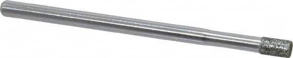 Strauss - 1/8" Head Diam x 0.197" Head Thickness Diamond (Abrasive) Grinding Pin - 1/8" Shank Diam x 2" Shank Length, Medium Grade, 80 Grit - Americas Industrial Supply