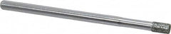 Strauss - 1/8" Head Diam x 0.197" Head Thickness Diamond (Abrasive) Grinding Pin - 1/8" Shank Diam x 2" Shank Length, Medium Grade, 80 Grit - Americas Industrial Supply