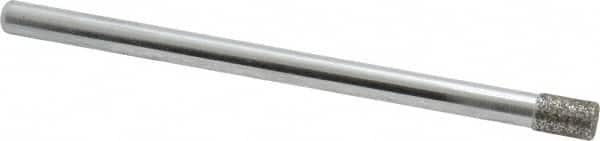 Strauss - 0.14" Head Diam x 0.197" Head Thickness Diamond (Abrasive) Grinding Pin - 1/8" Shank Diam x 2" Shank Length, Medium Grade, 80 Grit - Americas Industrial Supply