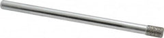 Strauss - 0.14" Head Diam x 0.197" Head Thickness Diamond (Abrasive) Grinding Pin - 1/8" Shank Diam x 2" Shank Length, Medium Grade, 80 Grit - Americas Industrial Supply