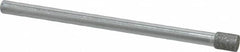 Strauss - 0.157" Head Diam x 0.197" Head Thickness Diamond (Abrasive) Grinding Pin - 1/8" Shank Diam x 2" Shank Length, (170 Mesh Grit) - Americas Industrial Supply