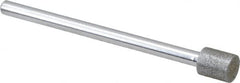 Strauss - 1/4" Head Diam x 0.276" Head Thickness Diamond (Abrasive) Grinding Pin - 1/8" Shank Diam x 2" Shank Length, (170 Mesh Grit) - Americas Industrial Supply