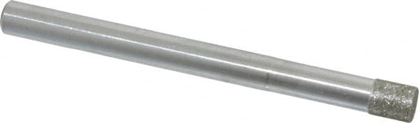 Strauss - 1/4" Head Diam x 0.276" Head Thickness Diamond (Abrasive) Grinding Pin - 1/4" Shank Diam x 3" Shank Length, Medium Grade, 80 Grit - Americas Industrial Supply