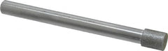 Strauss - 0.315" Head Diam x 3/8" Head Thickness Diamond (Abrasive) Grinding Pin - 1/4" Shank Diam x 3" Shank Length, Very Fine Grade, 170 Grit - Americas Industrial Supply