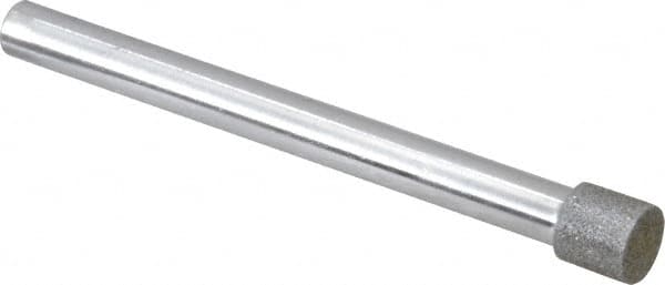 Strauss - 0.335" Head Diam x 0.315" Head Thickness Diamond (Abrasive) Grinding Pin - 1/4" Shank Diam x 3" Shank Length, (170 Mesh Grit) - Americas Industrial Supply