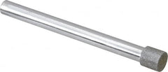 Strauss - 0.335" Head Diam x 0.315" Head Thickness Diamond (Abrasive) Grinding Pin - 1/4" Shank Diam x 3" Shank Length, (170 Mesh Grit) - Americas Industrial Supply