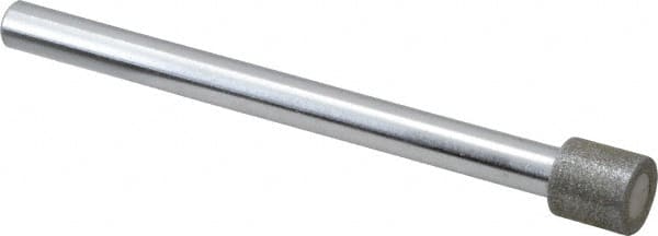 Strauss - 0.394" Head Diam x 0.394" Head Thickness Diamond (Abrasive) Grinding Pin - 1/4" Shank Diam x 3-1/2" Shank Length, (170 Mesh Grit) - Americas Industrial Supply