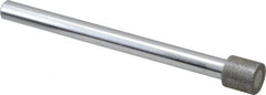Strauss - 0.394" Head Diam x 0.394" Head Thickness Diamond (Abrasive) Grinding Pin - 1/4" Shank Diam x 3-1/2" Shank Length, (170 Mesh Grit) - Americas Industrial Supply