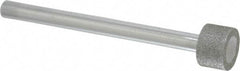 Strauss - 0.591" Head Diam x 0.394" Head Thickness Diamond (Abrasive) Grinding Pin - 1/4" Shank Diam x 3-1/2" Shank Length, (170 Mesh Grit) - Americas Industrial Supply