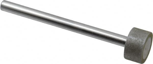 Strauss - 3/4" Head Diam x 0.394" Head Thickness Diamond (Abrasive) Grinding Pin - 1/4" Shank Diam x 3-1/2" Shank Length, (170 Mesh Grit) - Americas Industrial Supply