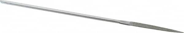 Strauss - 5-1/2" OAL Fine Half Round Needle Diamond File - 11/64" Wide x 1/16" Thick, 1-5/8 LOC, 91 Grit - Americas Industrial Supply