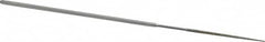 Strauss - 5-1/2" OAL Medium Round Needle Diamond File - 1/16" Wide x 1/16" Thick, 1-5/8 LOC, 126 Grit - Americas Industrial Supply