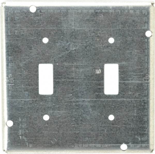 Cooper Crouse-Hinds - Electrical Outlet Box Steel Square Surface Cover - Americas Industrial Supply