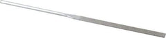 Strauss - 5-1/2" OAL Fine Equalling Needle Diamond File - 15/64" Wide x 1/16" Thick, 2-3/4 LOC, 91 Grit - Americas Industrial Supply