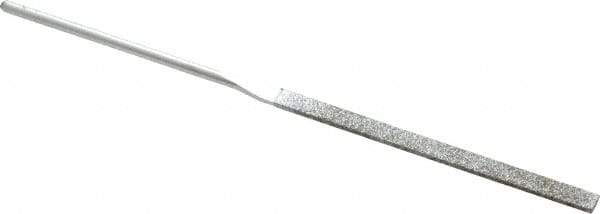 Strauss - 5-1/2" OAL Coarse Taper Needle Diamond File - 1/4" Wide x 1/16" Thick, 2-3/4 LOC, 181 Grit - Americas Industrial Supply