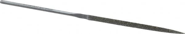 Strauss - 5-1/2" OAL Coarse Three Square Needle Diamond File - 9/64" Wide x 9/64" Thick, 2-3/4 LOC, 181 Grit - Americas Industrial Supply