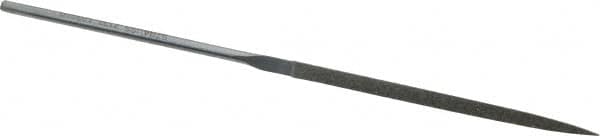 Strauss - 5-1/2" OAL Fine Three Square Needle Diamond File - 9/64" Wide x 9/64" Thick, 2-3/4 LOC, 91 Grit - Americas Industrial Supply