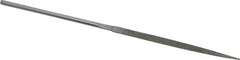 Strauss - 5-1/2" OAL Medium Half Round Needle Diamond File - 13/64" Wide x 1/16" Thick, 2-3/4 LOC, 126 Grit - Americas Industrial Supply