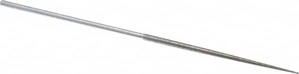 Strauss - 5-1/2" OAL Fine Round Needle Diamond File - 1/8" Wide x 1/8" Thick, 2-3/4 LOC, 91 Grit - Americas Industrial Supply