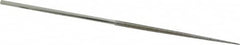 Strauss - 5-1/2" OAL Medium Round Needle Diamond File - 1/8" Wide x 1/8" Thick, 2-3/4 LOC, 126 Grit - Americas Industrial Supply