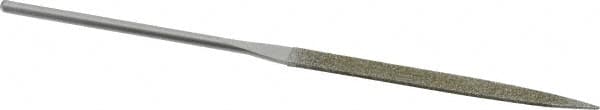 Strauss - 5-1/2" OAL Coarse Knife Needle Diamond File - 13/64" Wide x 1/16" Thick, 2-3/4 LOC, 181 Grit - Americas Industrial Supply