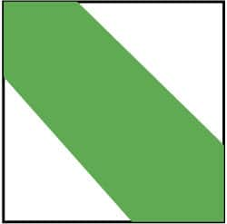 NMC - Green & White Striped Vinyl Tape - 2" Wide x 108' Long x 0.002" Thick, General Traffic - Americas Industrial Supply