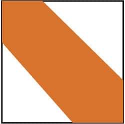 NMC - Orange & White Striped Vinyl Tape - 2" Wide x 108' Long x 0.002" Thick, General Traffic - Americas Industrial Supply