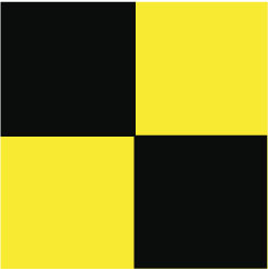 NMC - Black & Yellow Checkered Vinyl Tape - 2" Wide x 54' Long x 0.002" Thick, General Traffic - Americas Industrial Supply