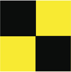 NMC - Black & Yellow Checkered Vinyl Tape - 2" Wide x 54' Long x 0.002" Thick, General Traffic - Americas Industrial Supply