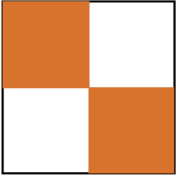 NMC - Orange & White Checkered Vinyl Tape - 2" Wide x 54' Long x 0.002" Thick, General Traffic - Americas Industrial Supply