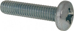 Value Collection - 5/16-18 UNC, 1-1/2" Length Under Head Phillips Drive Machine Screw - Pan Head, Grade 2 Steel, Zinc-Plated Finish, Without Washer - Americas Industrial Supply