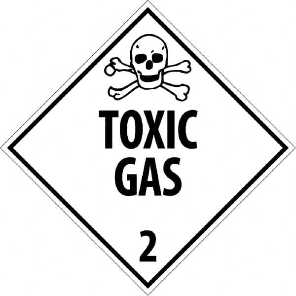 NMC - 10-3/4" Wide x 10-3/4" High, Rigid Plastic Placard - Black on White, UV Resistant, Chemical Resistant, Graffiti Proof - Americas Industrial Supply